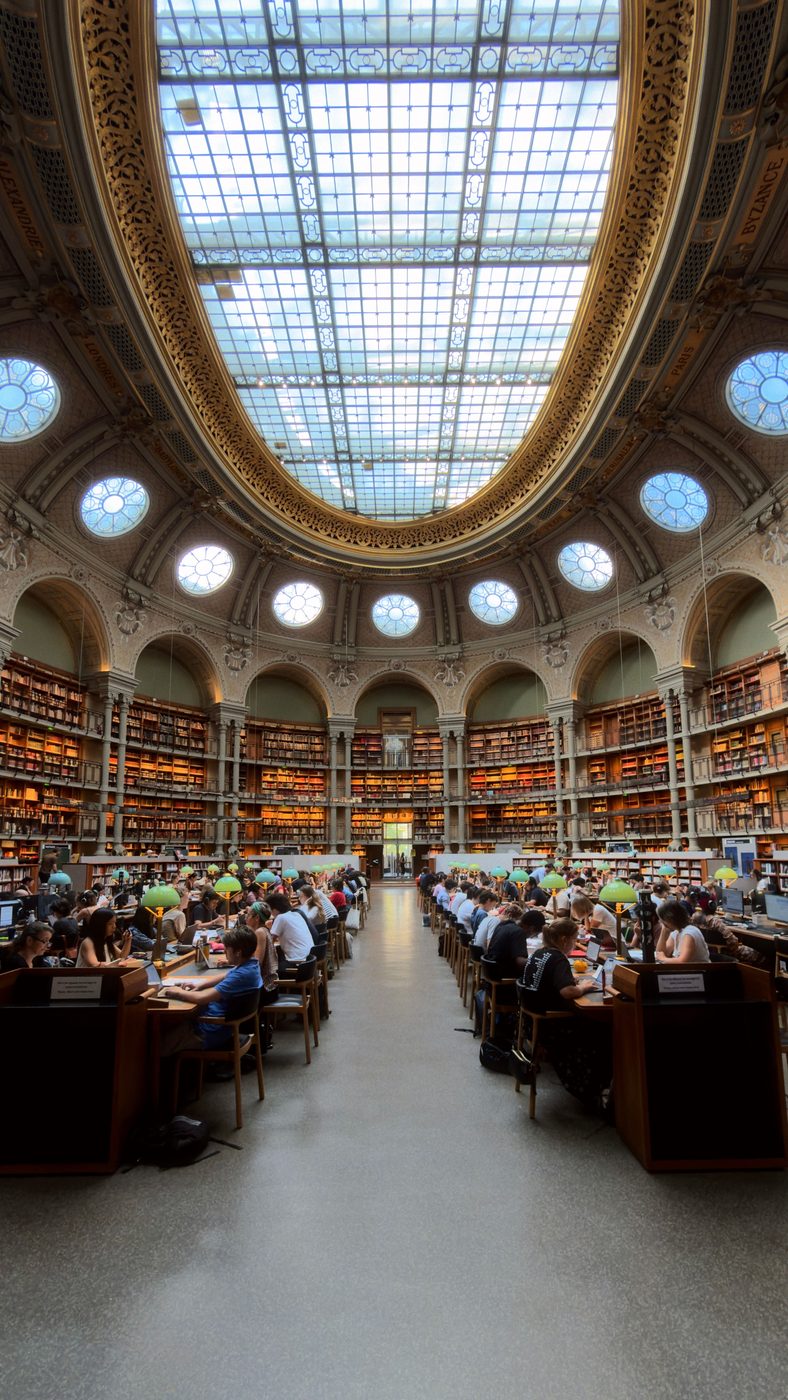 The Oval Room, the domed reading room of the BnF Richelieu