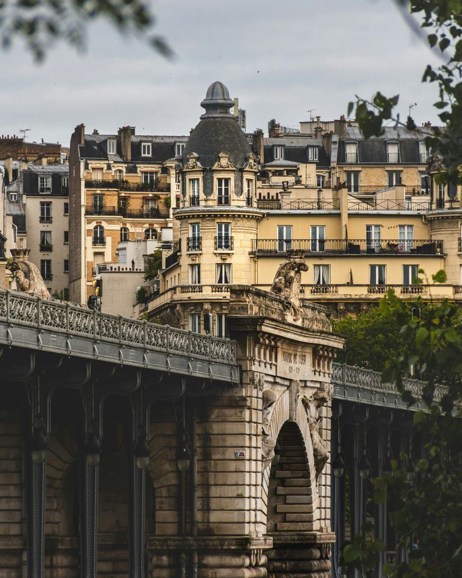 The stone viaduct of Passy in Paris